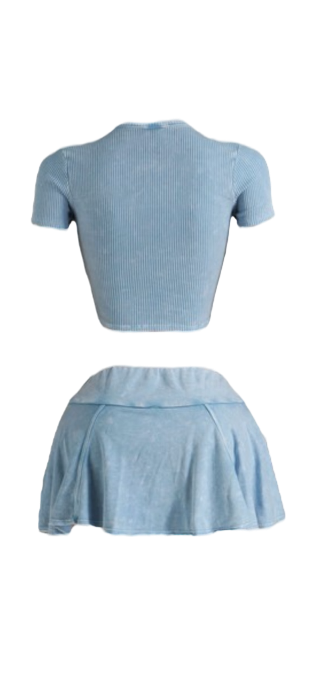 On Chill Ribbed Skirt Set