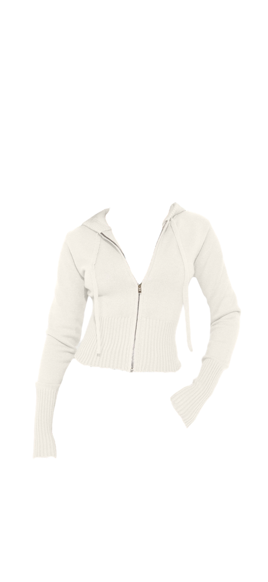 The Everyday Cropped Zip Up Hoodie