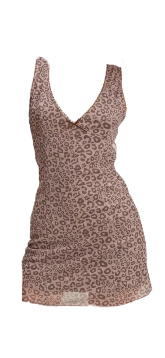 Nothing But Leopard Mini Mesh Dress