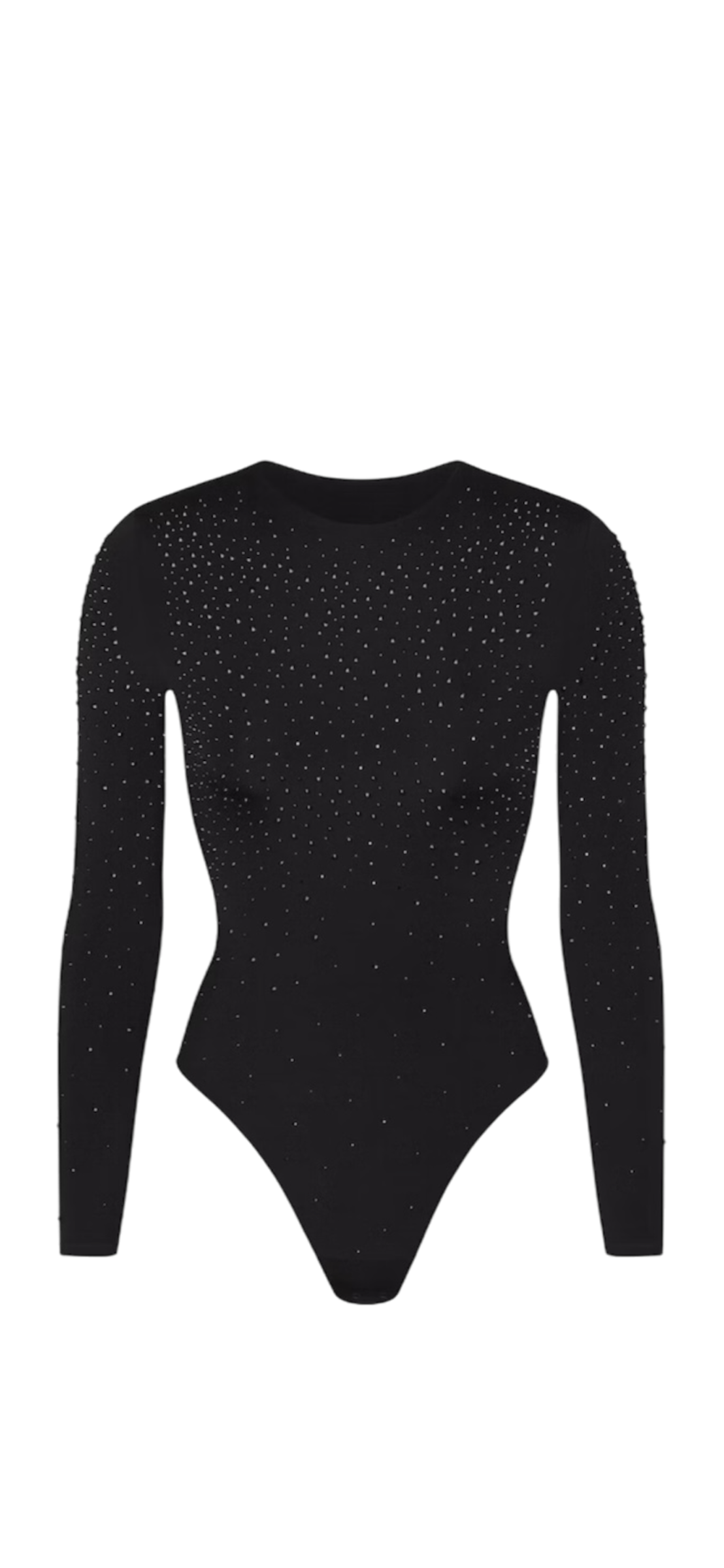 SKIMS x Swarovski Jelly Sheer Long Sleeve Crew Neck Bodysuit