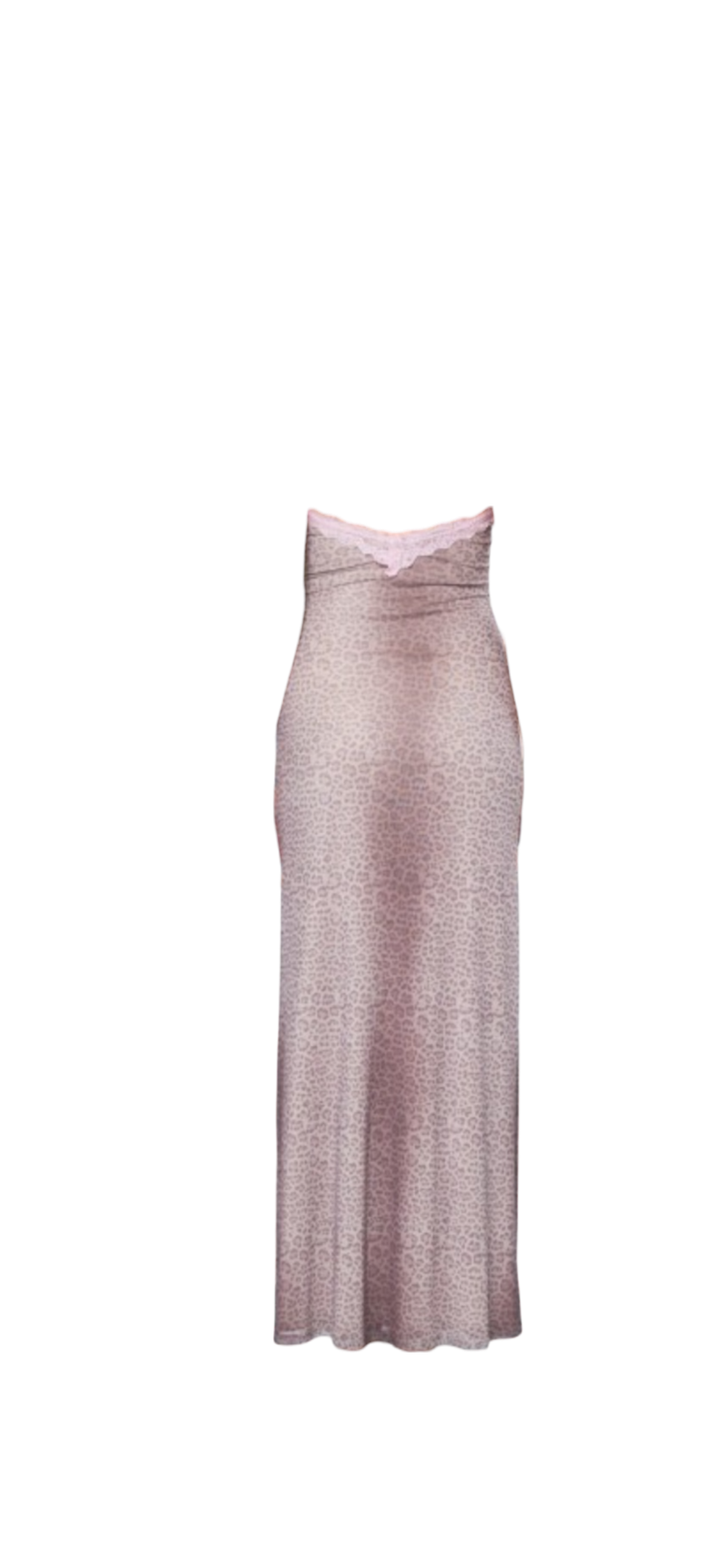 Sweetheart Leopard Mesh Maxi Dress